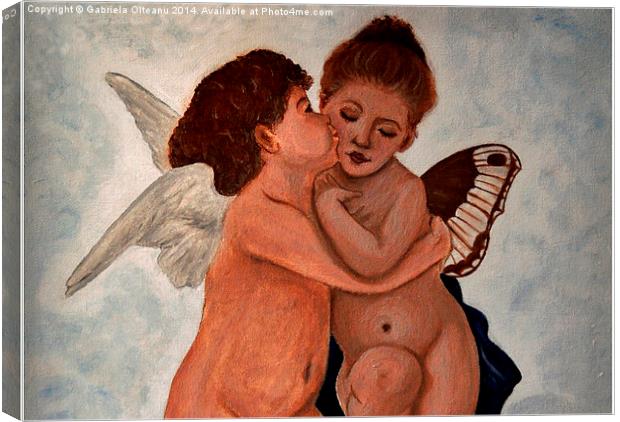 L'Amour et Psyché  Canvas Print by Gabriela Olteanu