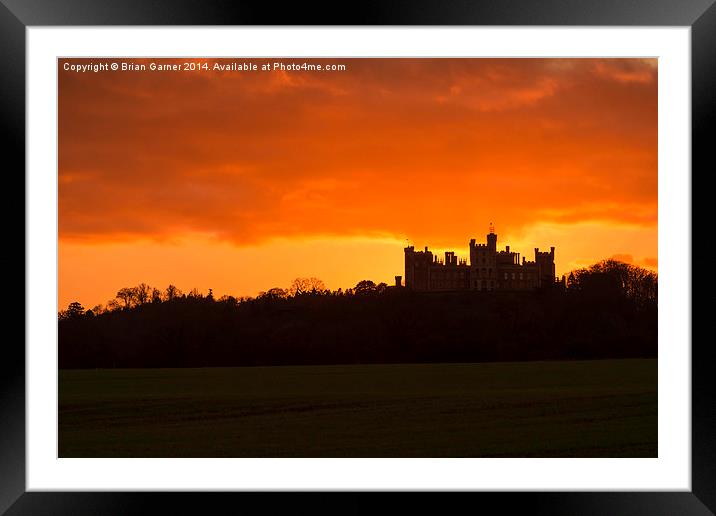  Sunset Over Belvoir Castle Framed Mounted Print by Brian Garner