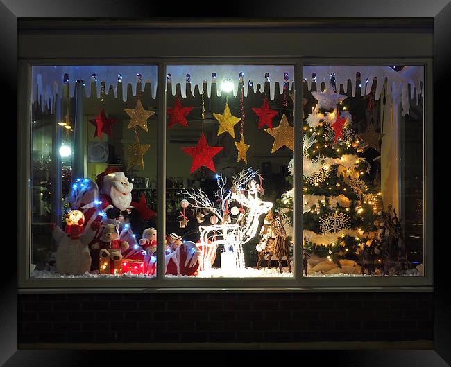 Christmas Shop Framed Print by Victor Burnside