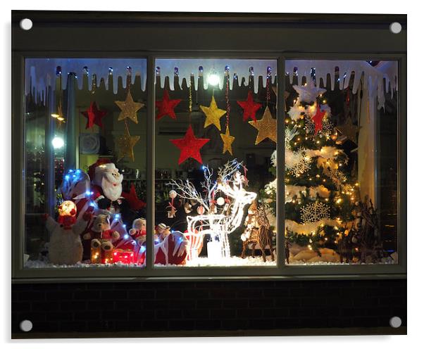 Christmas Shop Acrylic by Victor Burnside
