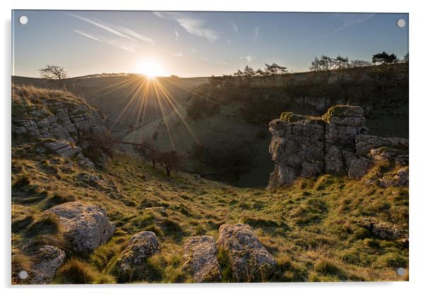  Parsons Tor Sunrise Acrylic by James Grant