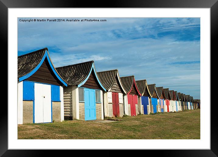 Mablethorpe Beach Huts Framed Mounted Print by Martin Parratt