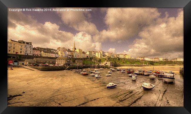  The Harbour at Tenby  Framed Print by Rob Hawkins