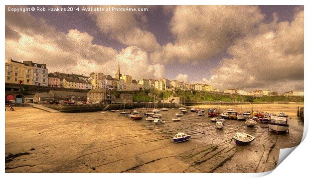  The Harbour at Tenby  Print by Rob Hawkins