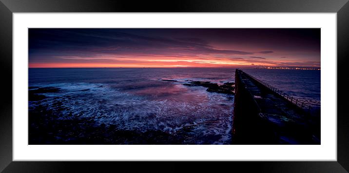  Hartlepool Sunrise Framed Mounted Print by Dave Hudspeth Landscape Photography