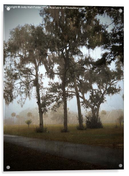  Foggy Morning Acrylic by Judy Hall-Folde