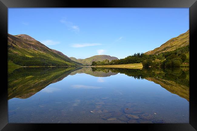 Reflections Crummock water. Framed Print by Paul Collis