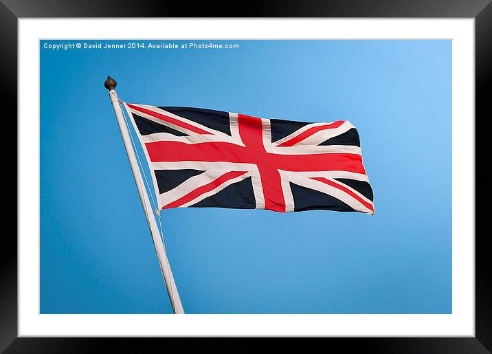 Union Flag Framed Mounted Print by David Jenner