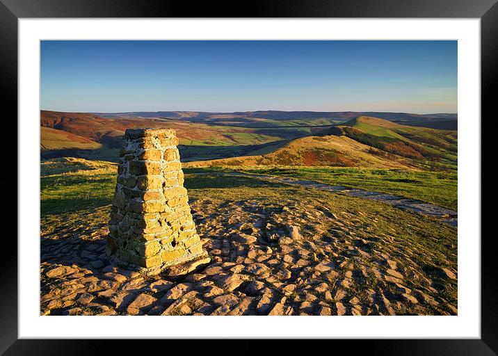 View from Mam Tor Summit  Framed Mounted Print by Darren Galpin