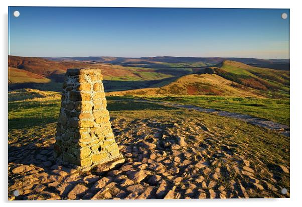 View from Mam Tor Summit  Acrylic by Darren Galpin
