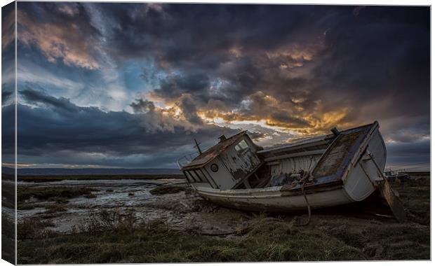  Marshland Sunset Canvas Print by Jed Pearson