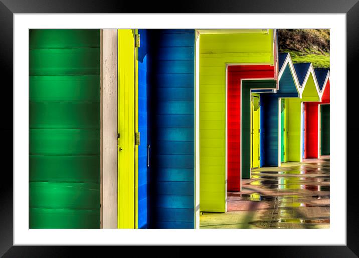 Barry Island Beach Huts 13 Framed Mounted Print by Steve Purnell