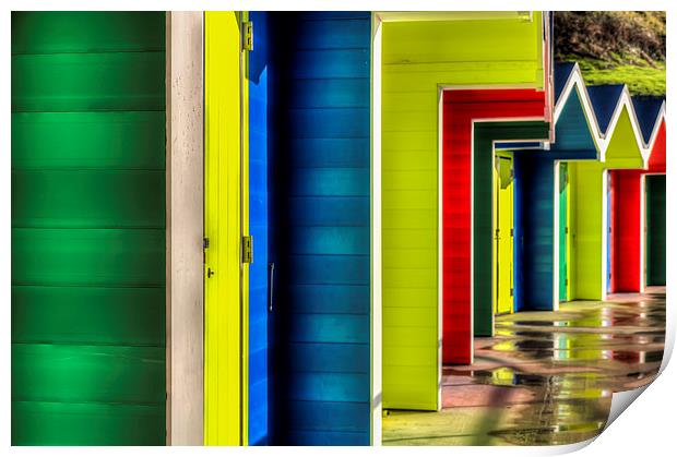 Barry Island Beach Huts 13 Print by Steve Purnell