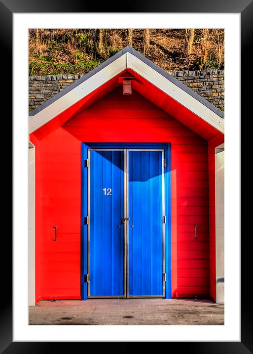 Beach Hut Number 12 Framed Mounted Print by Steve Purnell