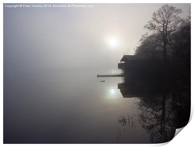 Misty Afternoon At Ullswater  Print by Peter Yardley