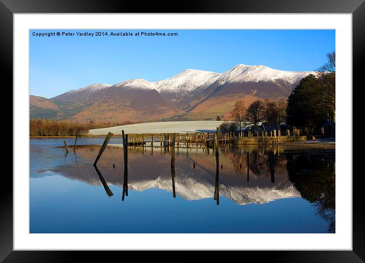  Peaceful Winter Morning At Derwentwater Framed Mounted Print by Peter Yardley