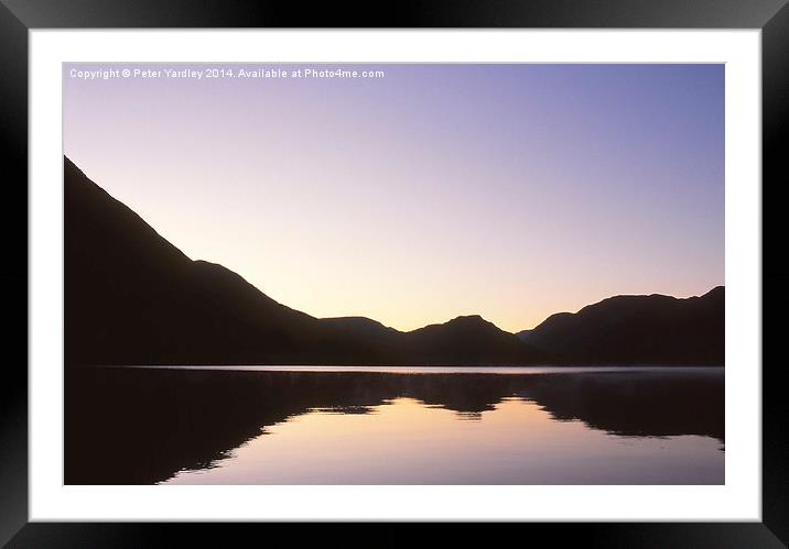  Winter Dawn at Crummock Water Framed Mounted Print by Peter Yardley