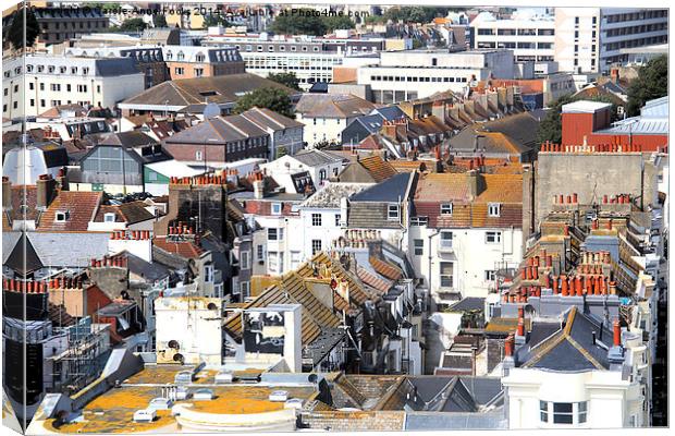  Roofs of Brighton From the Ferris Wheel Canvas Print by Carole-Anne Fooks
