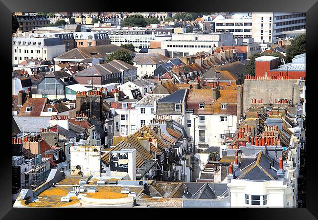  Roofs of Brighton From the Ferris Wheel Framed Print by Carole-Anne Fooks