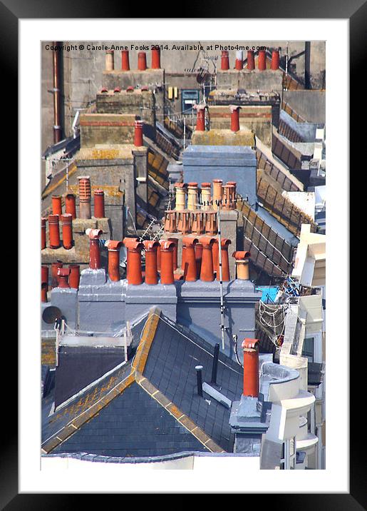   Roofs of Brighton From the Ferris Wheel Framed Mounted Print by Carole-Anne Fooks