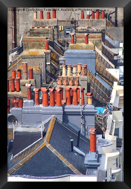   Roofs of Brighton From the Ferris Wheel Framed Print by Carole-Anne Fooks
