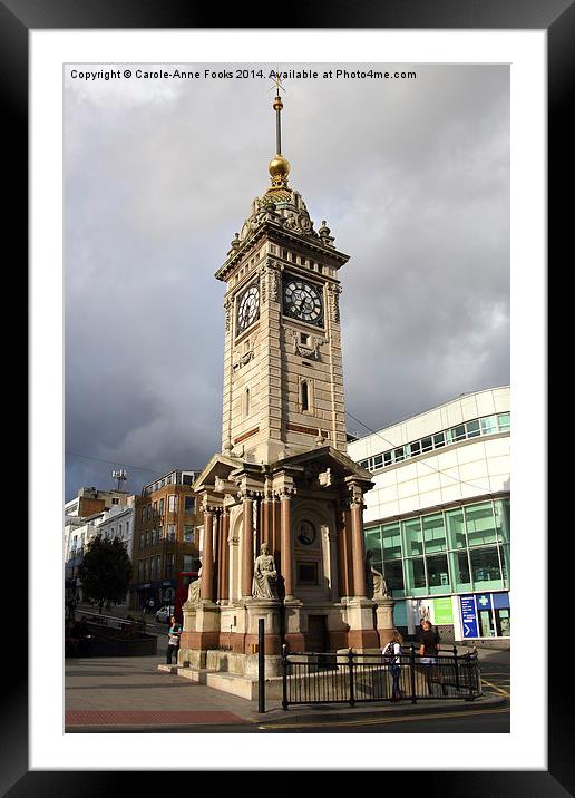  Clock Tower Brighton Framed Mounted Print by Carole-Anne Fooks