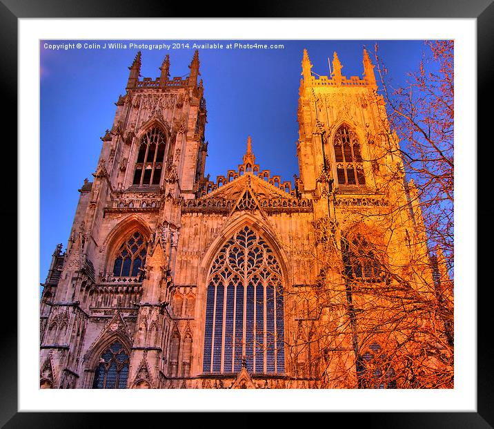  York Minster - The Golden Hour Framed Mounted Print by Colin Williams Photography