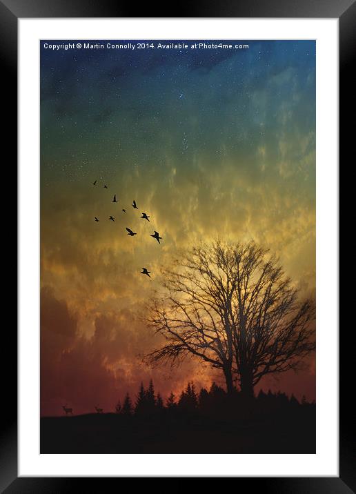  Dusk in Upper Teesdale near Low Force Framed Mounted Print by Martin Connolly