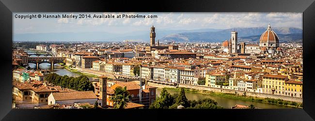  Florence Panorama Framed Print by Hannah Morley