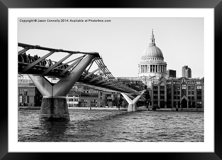  St Paul's And The Millennium Bridge Framed Mounted Print by Jason Connolly