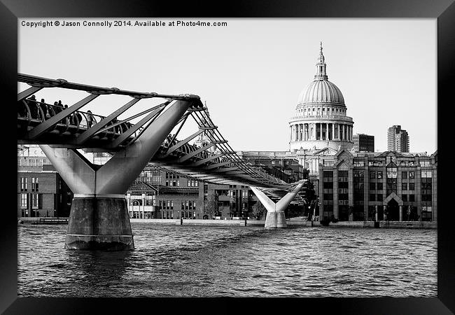  St Paul's And The Millennium Bridge Framed Print by Jason Connolly