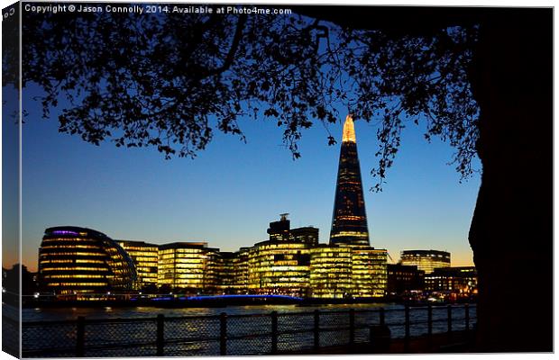  The Shard By Night Canvas Print by Jason Connolly