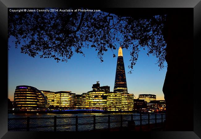  The Shard By Night Framed Print by Jason Connolly