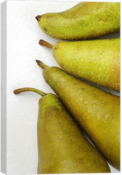Pears over white Canvas Print by Josep M Peñalver