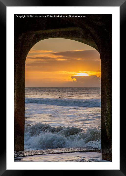  From under the pier Framed Mounted Print by Phil Wareham