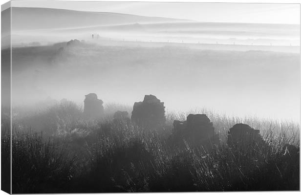  Mist on the moors Canvas Print by Andrew Kearton