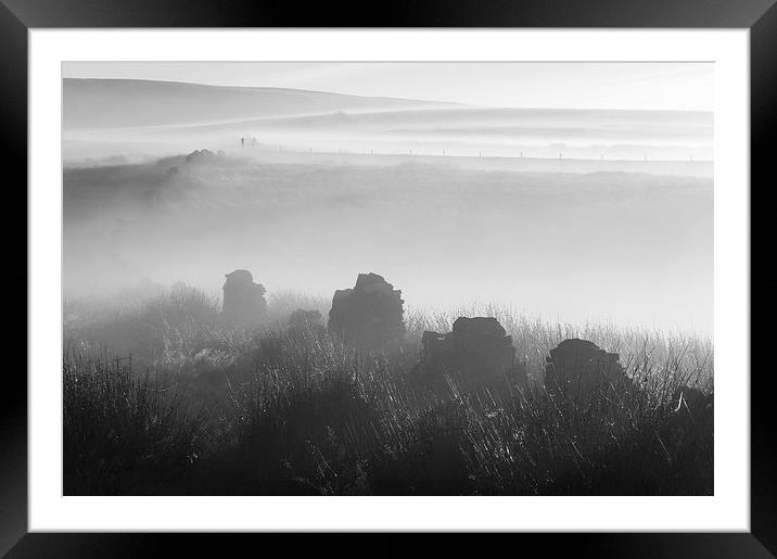  Mist on the moors Framed Mounted Print by Andrew Kearton