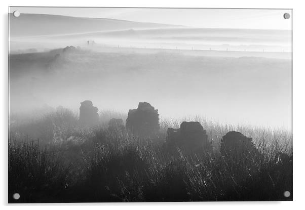  Mist on the moors Acrylic by Andrew Kearton