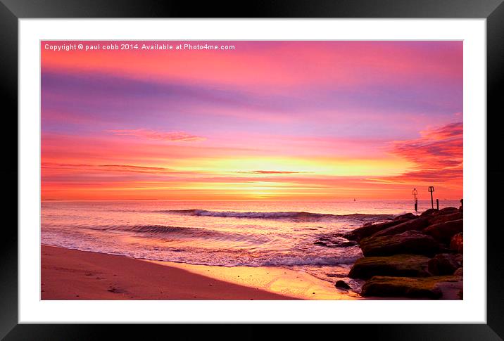  Red dawn Framed Mounted Print by paul cobb