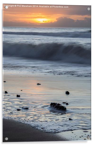  Shoreline at Sunrise Acrylic by Phil Wareham