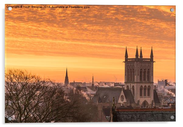  Cambridge at Sunrise Acrylic by Keith Douglas