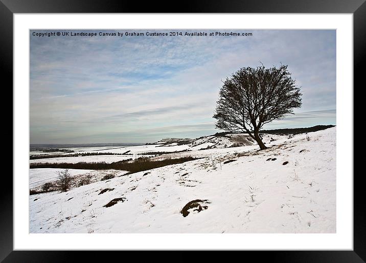 Winter in the Chilterns  Framed Mounted Print by Graham Custance