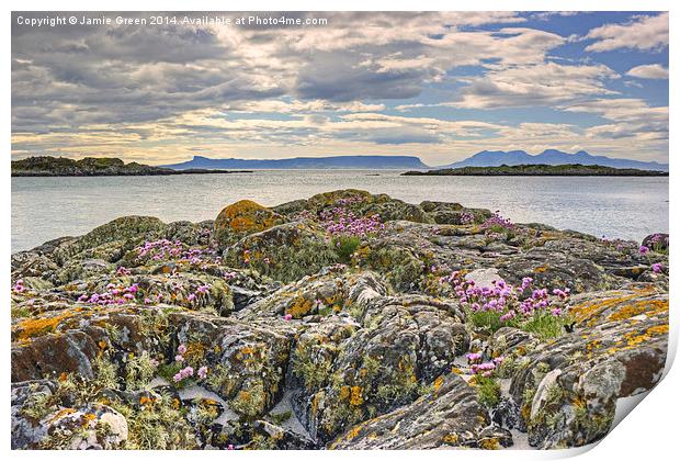  Eigg And Rum Print by Jamie Green