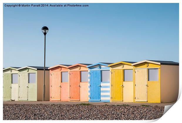 Seaford Beach Huts Print by Martin Parratt