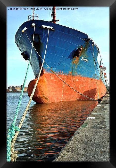  MV Emine off-loading in Birkenhead Docks, Framed Print by Frank Irwin