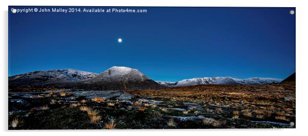  A Cairngorm Moonrise Acrylic by John Malley