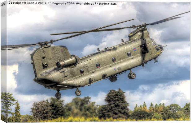  RAF Odiam Display Chinook 3 - Dunsfold 2014 Canvas Print by Colin Williams Photography