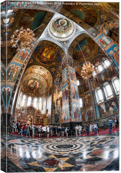   Church of the Savior on Blood  Canvas Print by Vladimir Sidoropolev