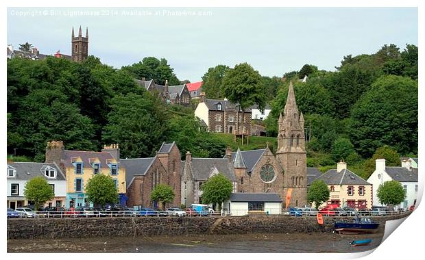  Two Churches , Tobermory Print by Bill Lighterness