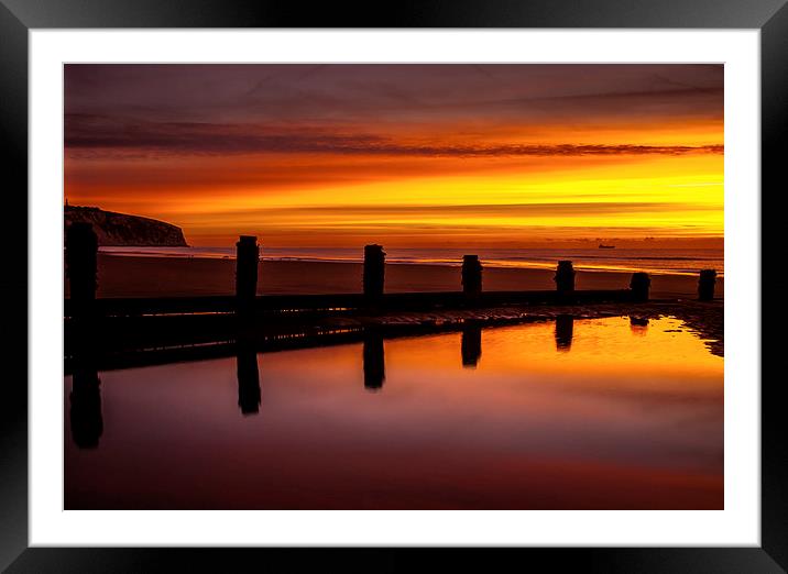COLD SUNRISE  Framed Mounted Print by DAVE BRENCHLEY